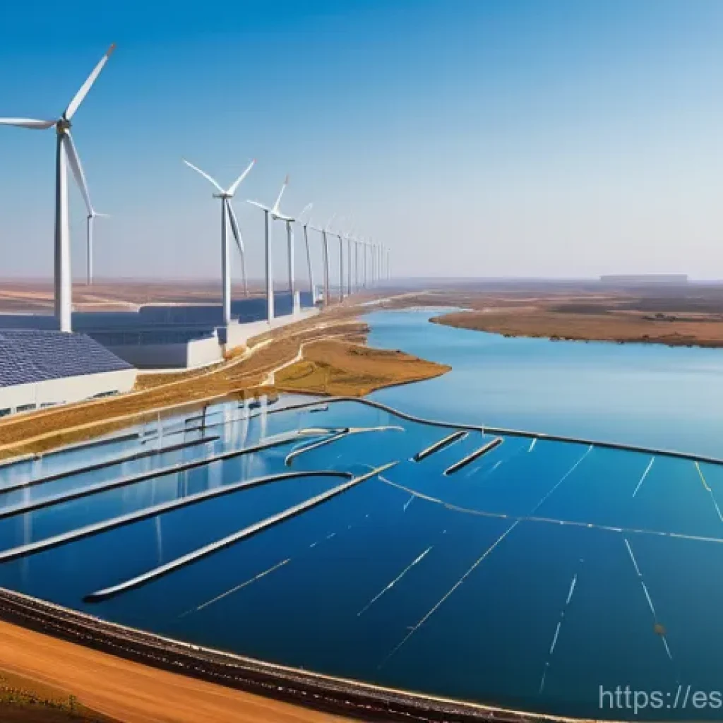 해수 담수화 시스템의 성능 평가 - **Prompt: "A state-of-the-art desalination plant bathed in warm, golden hour sunlight, showcasing se...