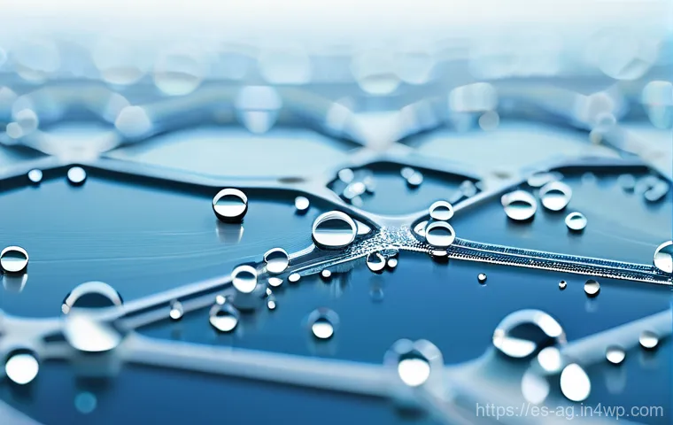 해수 담수화의 기술적 도전과 기회 - **Prompt:** A highly detailed, futuristic close-up of a transparent graphene membrane within an adva...