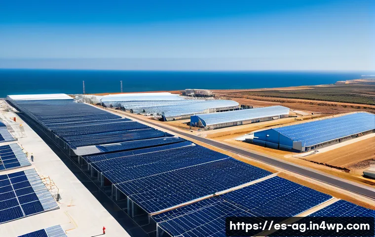 해수 담수화의 대중 인식 변화 - A modern desalination plant in southern Spain, featuring advanced reverse osmosis membranes with vis...
