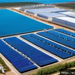 Home 18 해수 담수화 과정에서 발생하는 부산물 - A modern desalination plant facility located on the Spanish Mediterranean coast, showcasing advanced...